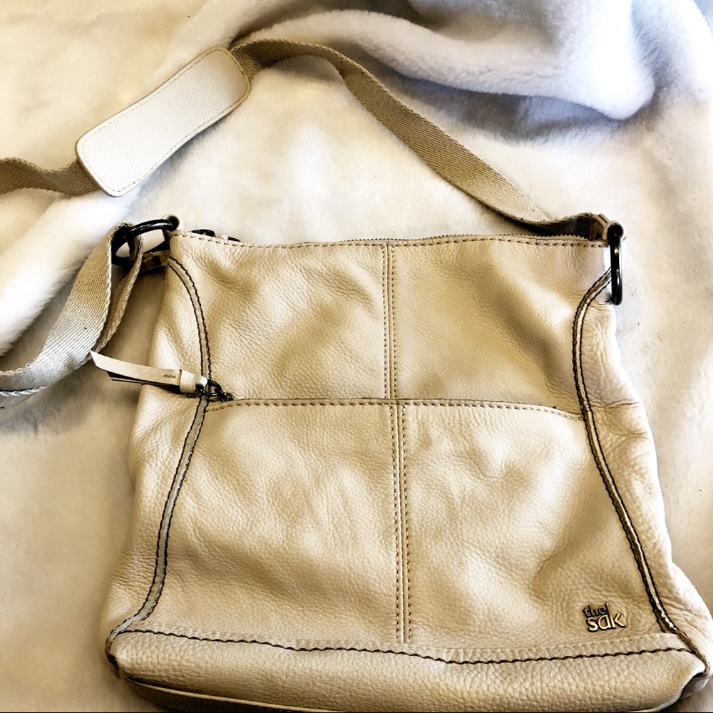 The Sak cream leather crossbody Purse